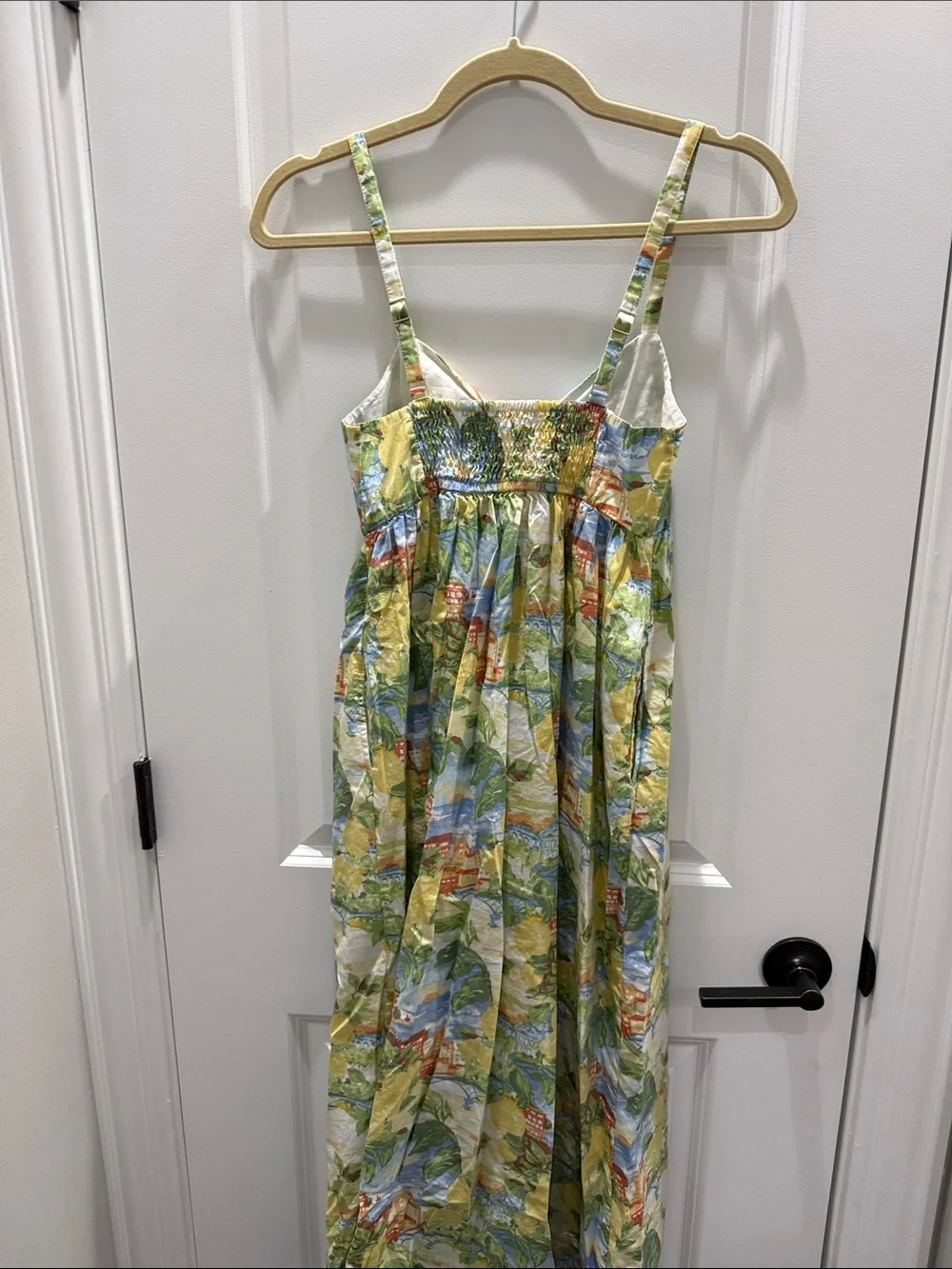 Abercrombie & Fitch Tropical Print Maxi Dress in Yellow, Green and Blue